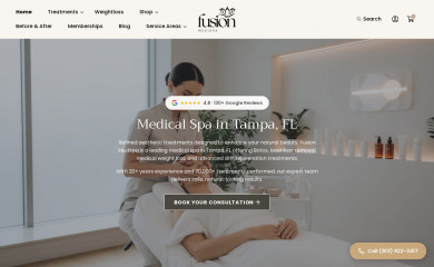 fusionmedispa.net screenshot