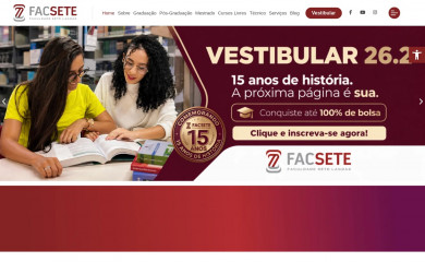 facsete.edu.br screenshot