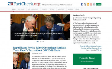 factcheck.org screenshot