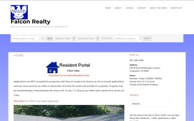 falconrealtycookeville.com screenshot
