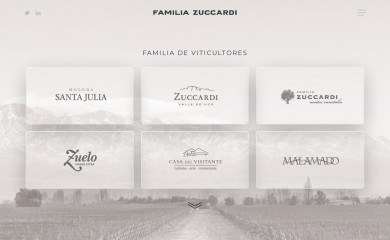 familiazuccardi.com screenshot