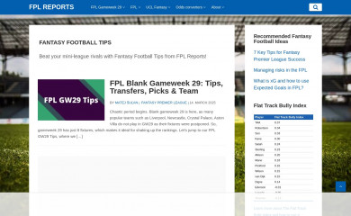 fantasyfootballreports.com screenshot