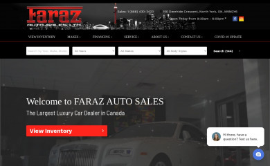 farazautosalesltd.ca screenshot