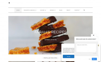 farahsrecipes.com screenshot