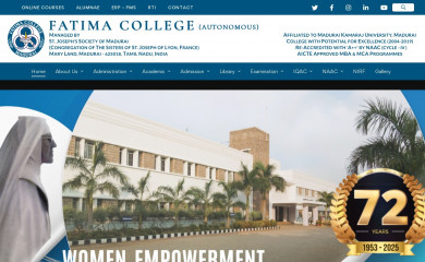 fatimacollegemdu.org screenshot