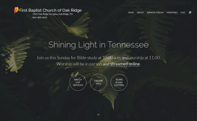 fbcoakridge.org screenshot
