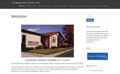 fbcspencer.org screenshot