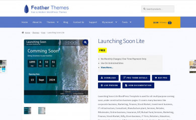 https://www.featherthemes.com/themes/wordpress-template-launching-soon-lite/ screenshot