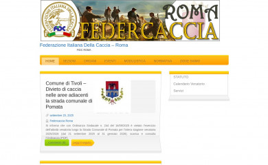 federcacciaroma.it screenshot