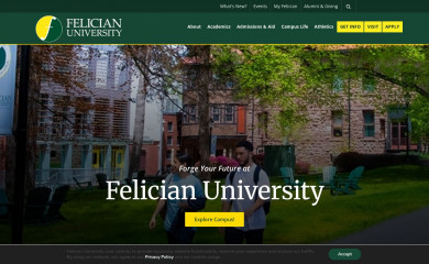 felician.edu screenshot