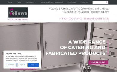 fellowscateringequipment.co.uk screenshot