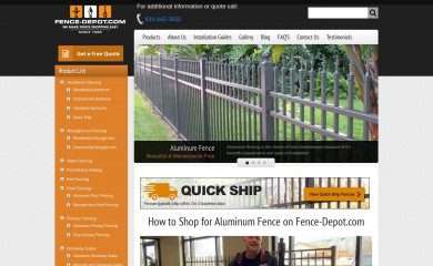 fence-depot.com screenshot