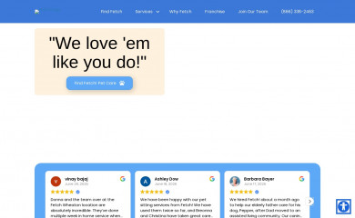 fetchpetcare.com screenshot
