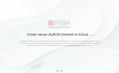 feuerbestattungen.at screenshot