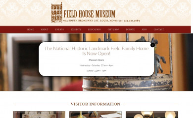 fieldhousemuseum.org screenshot