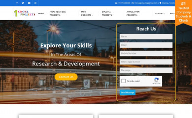 finalyearprojectece.in screenshot