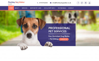 finchleydogwalker.co.uk screenshot