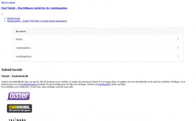 findtaletid.dk screenshot