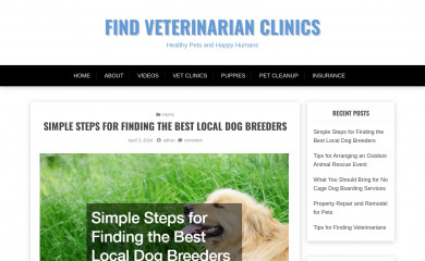 findveterinarianclinics.com screenshot