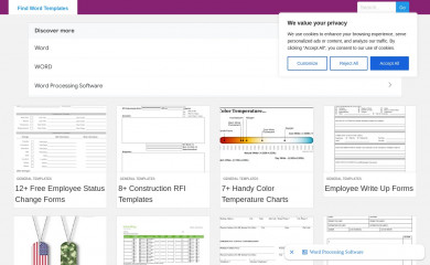 findwordtemplates.com screenshot