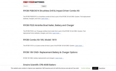 findyourbatteries.com screenshot
