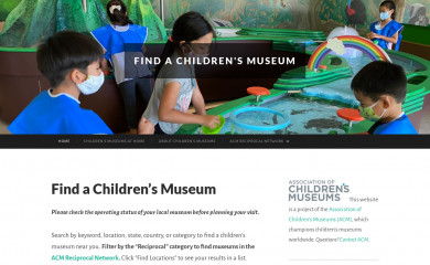 findachildrensmuseum.org screenshot