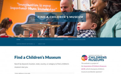 findachildrensmuseum.org screenshot