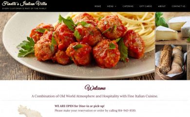 finellisitalianvilla.com screenshot