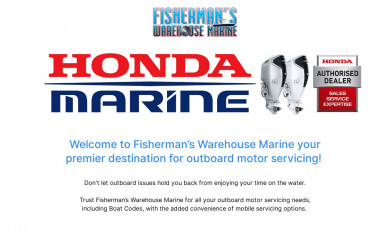 fishermanswarehouse.com.au screenshot