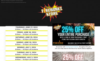 fireworkzstore.com screenshot