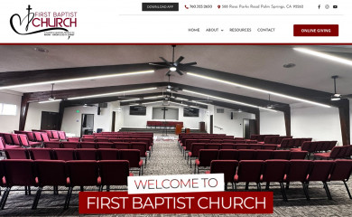 firstbaptistpalmsprings.org screenshot