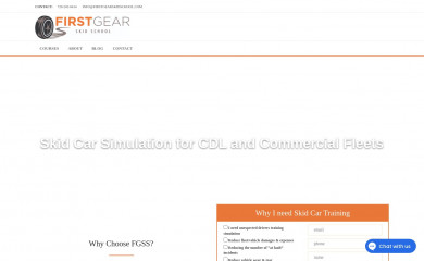 firstgearskidschool.com screenshot