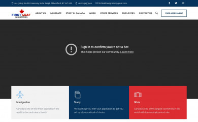 firstleafimmigration.ca screenshot