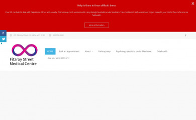 http://fitzroystreetmedical.com.au screenshot