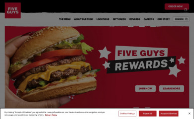 fiveguys.co.uk screenshot