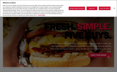 https://www.fiveguys.com/ screenshot