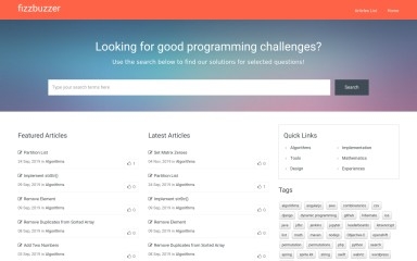 fizzbuzzer.com screenshot