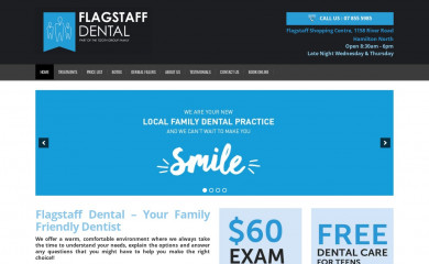 flagstaffdental.co.nz screenshot