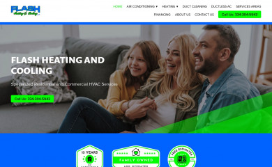 flashheatingandcooling.com screenshot