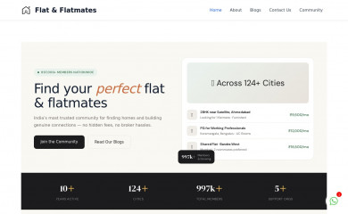 flatandflatmates.org screenshot