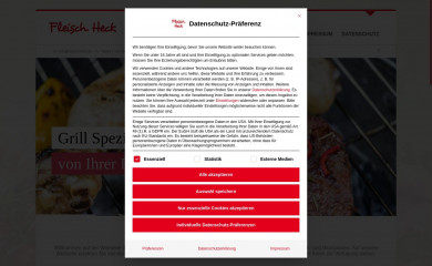fleisch-heck.de screenshot