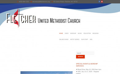 fletcherumc.org screenshot