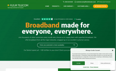 fleurtelecom.co.uk screenshot