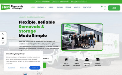 flexiremovals.co.uk screenshot