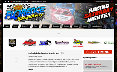 florencespeedway.com screenshot