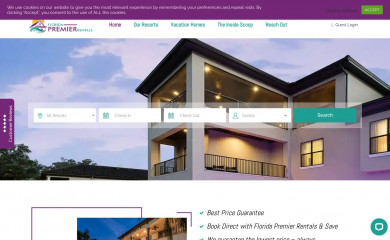 floridapremierrentals.com screenshot