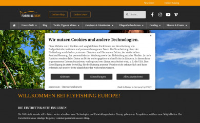 flyfishingeurope.de screenshot
