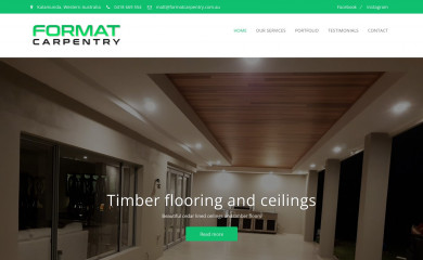 formatcarpentry.com.au screenshot