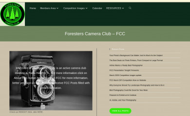 foresterscameraclub.org screenshot
