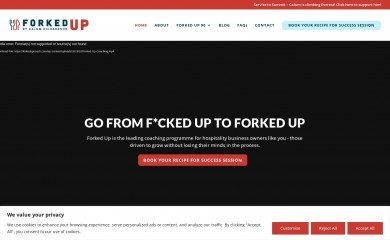 forkedupcoach.com screenshot